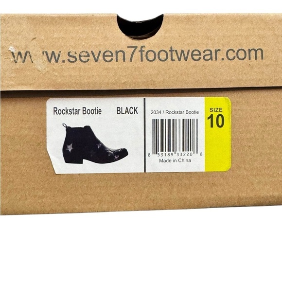 SEVEN7 Rockstar Faux Leather Booties 10 Black $69 Retail, NIB - Picture 3 of 15